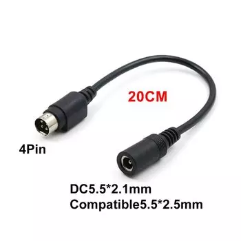 Кабель-адаптер питания JCD 5,5x2,1 мм на MINI DIN 4-pin