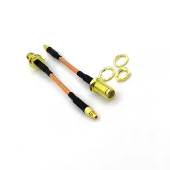 100 шт. гнездовой разъем SMA к штекеру MMCX, ОТРЕЗОК кабеля адаптера кабеля RG316