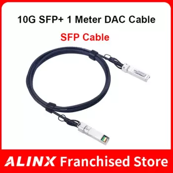 Кабель ALINX SFP: 10-гигабитный Высокоскоростной медный кабель SFP + DAC, 1 метр