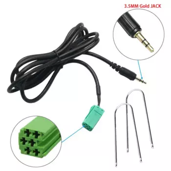 Кабель Aux для радио 3,5 мм, аудиовход для Renault Updatelist Clio Megane Espace Kangoo L Aguna 2005-2011 C D, стерео аудио кабель