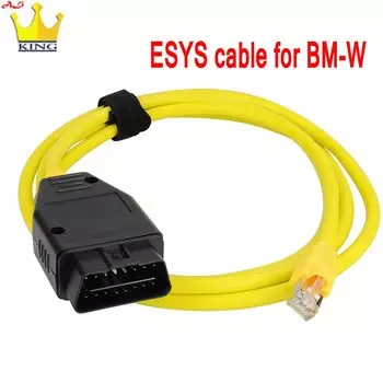 Кабель данных ESYS ENET для BM W ENET Ethernet к интерфейсу OBD, стандартное кодирование для диагностического кабеля серии F, кодирование данных OBDII