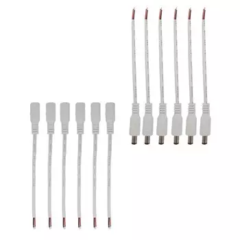 Кабель DC 5,5x2,1 мм белый 5 шт