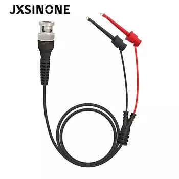 Штепсельная Вилка JXSINONE P1007B BNC Q9 для двух зажим с крючком для испытания зондов, кабель-провод для осциллографа, генератора сигналов