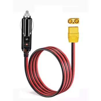Кабель для зарядки прикуривателя XT90, гнездовой разъем для автомобильного прикуривателя, штекер для солнечного генератора, электростанции 14AWG 12 В