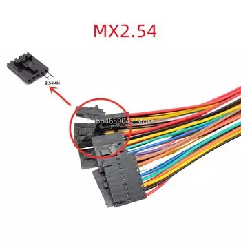 Кабель Dupont 2.54 мм 2/3/4/5/6 контактов 24awg MX2.54 20 см
