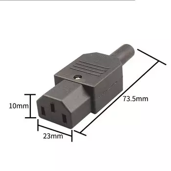 Кабель IEC320 C14-C13 3-контактный черный