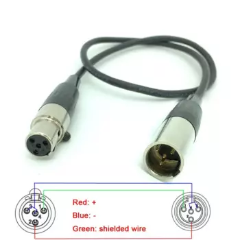 Кабель-конвертер 4-контактный штекер-мини XLR 4-контактный гнездовой аудиокабель экранированный медный провод