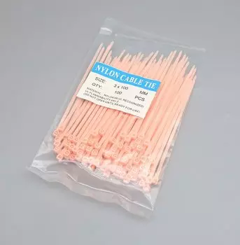 Кабельные стяжки нейлон 100 шт., белые и черные