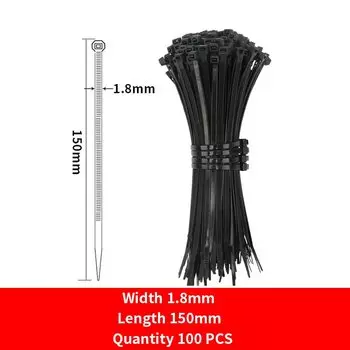 Кабельные стяжки нейлоновые белые черные 100 шт