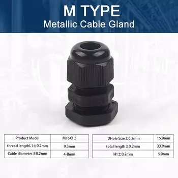 Кабельные вводы DIY GO M12/M16/M18/M20/M22/M25/M27/M30 чёрные белые