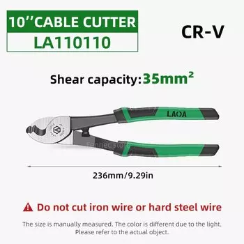 Кабельный резак LAOA CR-V, плоскогубцы для кабеля, комбинированный инструмент для зачистки электрических проводов, многофункциональные ручные инструменты, 6, 8, 10 дюймов, обжимные клещи