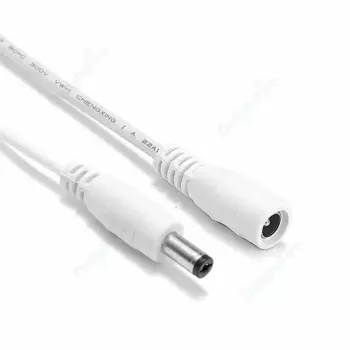 Кабель питания постоянного тока 5,5 мм 2,1 мм Светодиодная лента 5 В 12 В 1/1,5/2 м Медные провода Разъем Удлинитель для камеры видеонаблюдения Rounter Солнечная панель