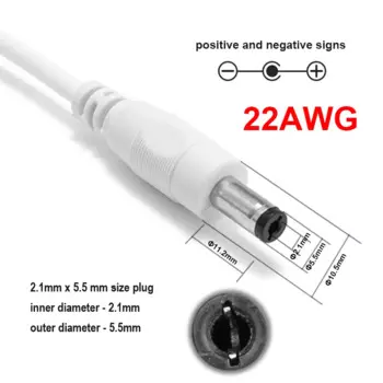 Кабель питания DelightFire DC connector extension cable 12В 3А 0.5/1/1.5/10 м