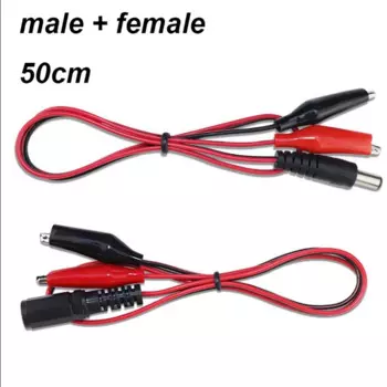 Кабель питания FVJVYE с крокодиловыми зажимами 50 см