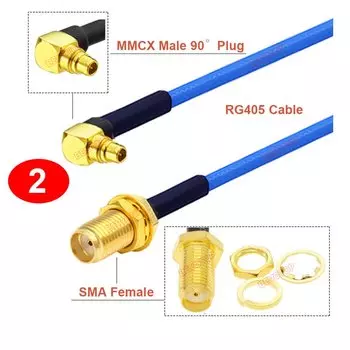 Кабель RG405 SMA/RP-SMA - MMCX BEVOTOP