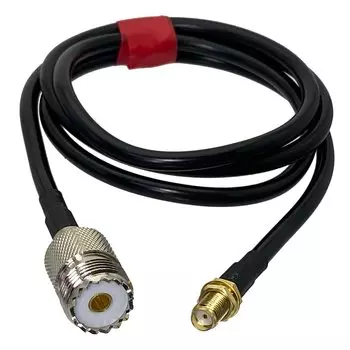Кабель RG58 TTVXO UHF SO239 female to SMA female bulkhead