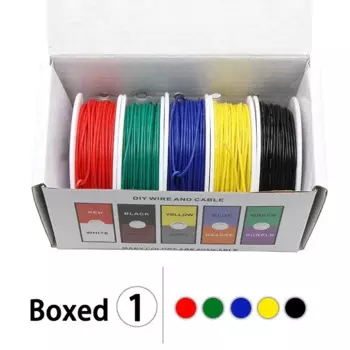 Кабель UL1007, 5 цветов, медь, 30/28/26/24/22/20/18/16 AWG