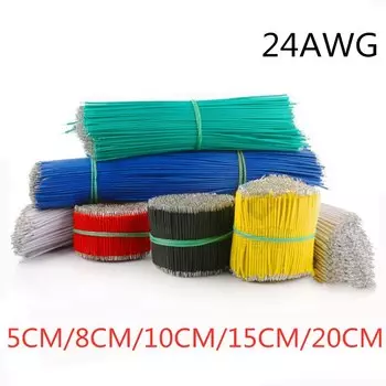 Оловянная макетная плата 50 шт./лот, кабель для пайки печатных плат 24AWG 5 см/8 см/10 см/15 см/20 см, соединительный Проволочный Кабель, оловянные провода 1007