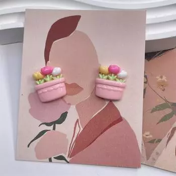 Кабошоны GRHO Кролик Девушка Цветок 10 шт