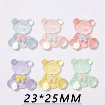 Кабошоны из смолы с медведем GRHO 10 шт.