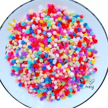 Кабошоны Mate Birds 5 мм смешанные цветы 100 шт