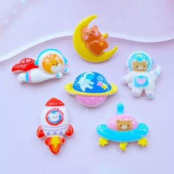 Кабошоны TSXJY, мультяшные животные, космическая серия, 10 шт