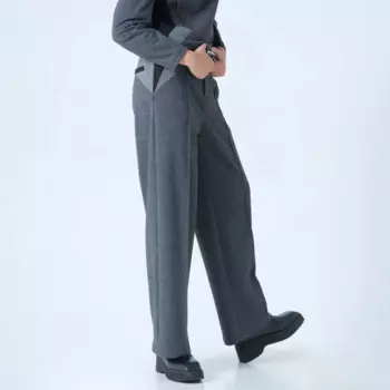 Качественные плотные прямые брюки на осень и зиму, новинка 2022, свободные модные серые брюки с широкими штанинами, шикарные мужские брюки