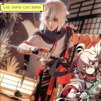 Kaedehara Kazuha Косплей Genshin Impact Костюм Боевой Костюм Kaedehara Wanye Униформа Хэллоуин Карнавал Аниме Косплей Одежда Парик