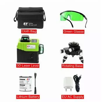 KaiTian Nivel лазерный уровень 360 зеленый 12 линий