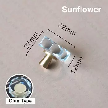 Ручки для шкафов KAK хрустальные 30 мм