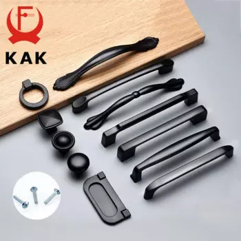 Ручки для шкафов KAK черные из алюминия