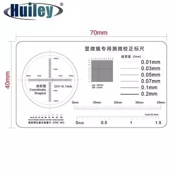 Калибровочная линейка прозрачная пленка ПЭТ Микроскоп-микрометр измерительная лента линейная координатная форма для программного обеспечения для измерения