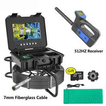 Камера для осмотра канализационной трубы 9 дюймов с локатором, DVR, 512 Гц, самовыравнивающаяся, IP68, 1080P, промышленный эндоскоп для сточных вод, 23 мм