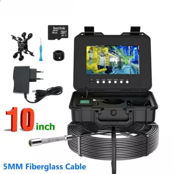 Камера для осмотра труб, 10,1 дюйма, 23 мм, 16 ГБ, DVR, AHD 1080p, эндоскоп IP68, бороскоп 30/50/100 м