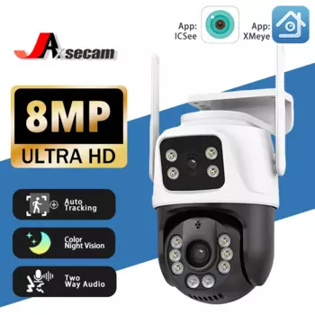 Камера Наружного видеонаблюдения, 8 Мп, 4K, PTZ, Wi-Fi