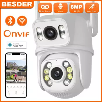 Камера Наружного видеонаблюдения, 8 Мп, 4K, PTZ, Wi-Fi