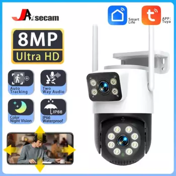 Камера Наружного видеонаблюдения Tuya PTZ с Wi-Fi, 4K, 8 МП