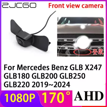 Камера Переднего Вида ZJCGO AHD 1080P с логотипом для парковки автомобилей, водонепроницаемая для Mercedes Benz GLB X247 GLB180 GLB200 GLB250 GLB220 2019 ~ 2024
