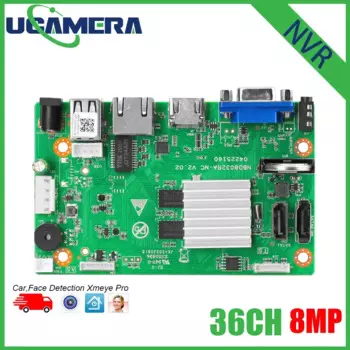 Камера видеонаблюдения 36CH 32CH 16CH 4K H.265 NVR HD 3840*2160 выход 2 SATA HDD Автомобильная поддержка распознавания лица облако Xmeye Pro мобильное приложение мониторинг
