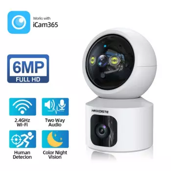 Камера видеонаблюдения, 6 МП, Wi-Fi, два объектива