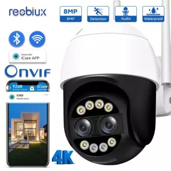 Камера видеонаблюдения, 8 Мп, 4K, PTZ, Wi-Fi