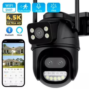 Камера видеонаблюдения, 8 Мп, Wi-Fi, двойной экран