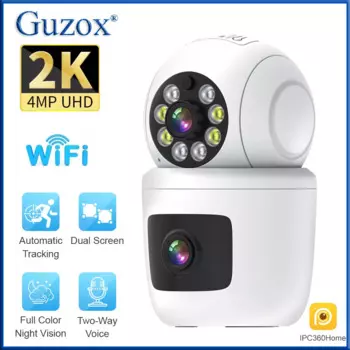 Камера видеонаблюдения Guzox, 4 МП, UHD, 2,4 ГГц, Wi-Fi