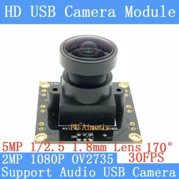 Камера видеонаблюдения PU'Aimetis 1080P HD MJPEG OV2735 Mini CCTV 30fps UVC OTG USB модуль камеры с поддержкой аудио Android Linux