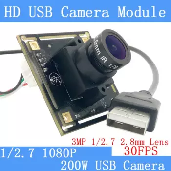 Камера видеонаблюдения PU'Aimetis Industry CCTV 1080P 2MP MJPEG 30fps высокоскоростная 3MP 2,8 мм 120 градусов Linux UVC веб-камера с USb-модулем