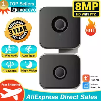 Камера видеонаблюдения с двойным объективом, 4K, 8 МП