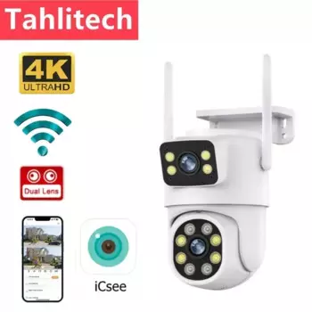 Камера видеонаблюдения с двойным объективом, Wi-Fi, 4K, 8 МП