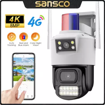 Камера видеонаблюдения SANSCO 4K, 8 Мп, 2 к, Wi-Fi