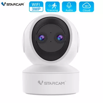 Камера видеонаблюдения Vstarcam с двойным объективом, 3 Мп, Wi-Fi