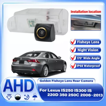 Камера заднего вида 1080P для Lexus IS250 IS300 IS 220D 350 250C 2006 ~ 2013 AHD CCD камера заднего вида с ночным видением для номерного знака